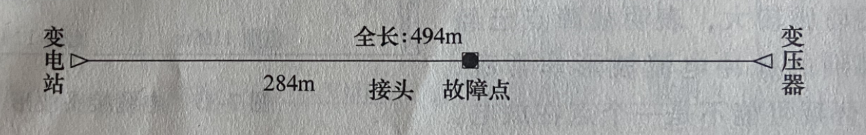 故障電纜敷設(shè)示意圖